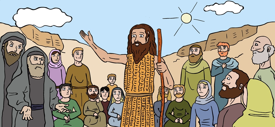 John the Baptist to the Pharisees: "Make straight the way of the Lord"